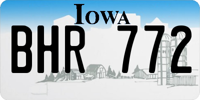 IA license plate BHR772