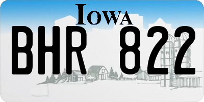 IA license plate BHR822