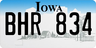 IA license plate BHR834