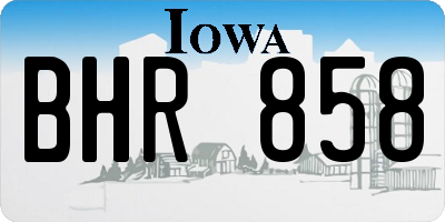 IA license plate BHR858