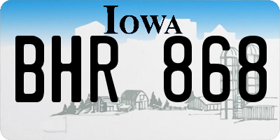 IA license plate BHR868