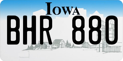 IA license plate BHR880