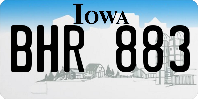 IA license plate BHR883