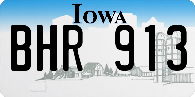 IA license plate BHR913