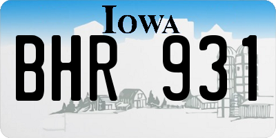 IA license plate BHR931