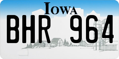 IA license plate BHR964