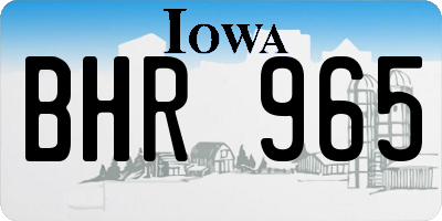 IA license plate BHR965