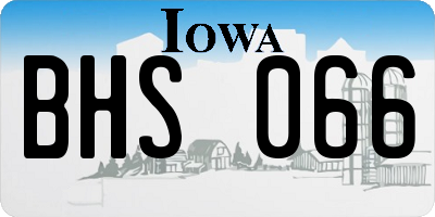 IA license plate BHS066