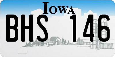 IA license plate BHS146