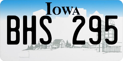IA license plate BHS295