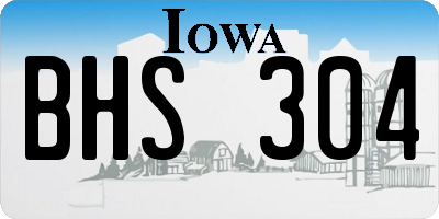 IA license plate BHS304