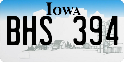IA license plate BHS394