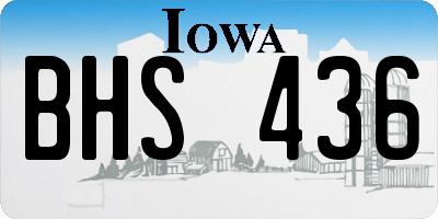 IA license plate BHS436