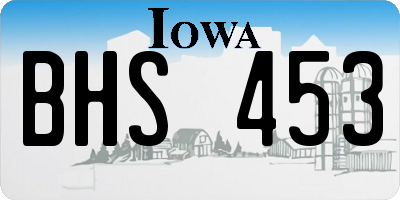 IA license plate BHS453