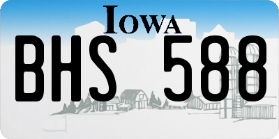 IA license plate BHS588