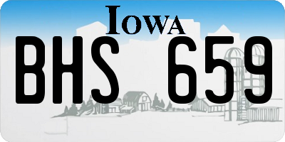 IA license plate BHS659