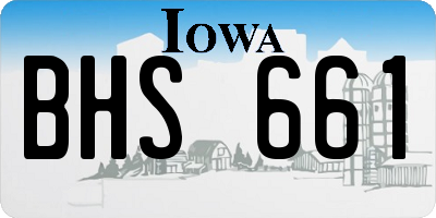 IA license plate BHS661
