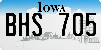 IA license plate BHS705