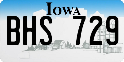 IA license plate BHS729