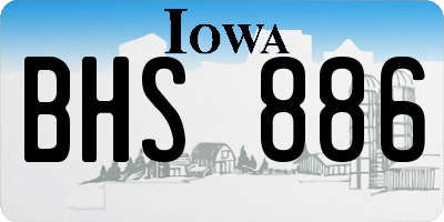 IA license plate BHS886