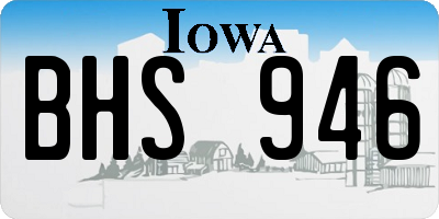 IA license plate BHS946