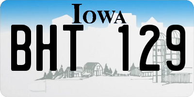 IA license plate BHT129