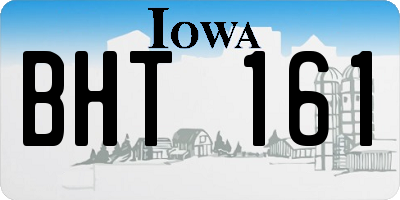 IA license plate BHT161