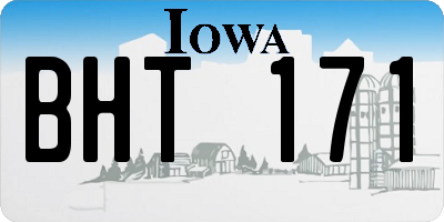 IA license plate BHT171