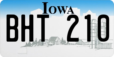 IA license plate BHT210