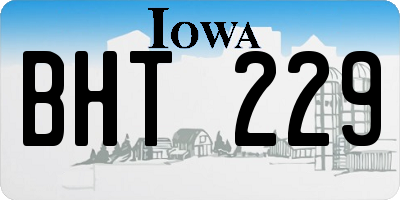 IA license plate BHT229