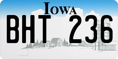 IA license plate BHT236