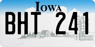 IA license plate BHT241