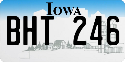 IA license plate BHT246
