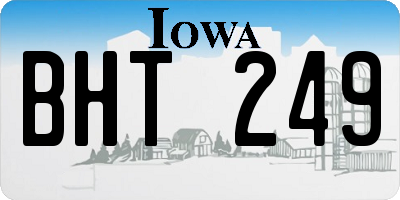 IA license plate BHT249