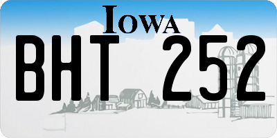 IA license plate BHT252