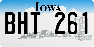 IA license plate BHT261