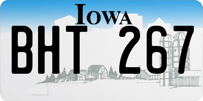 IA license plate BHT267