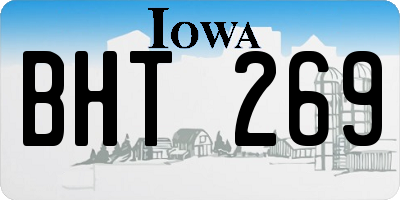 IA license plate BHT269