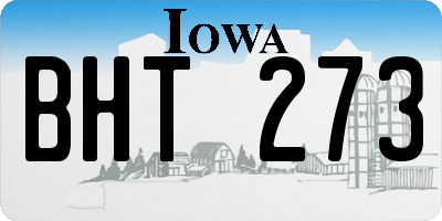 IA license plate BHT273