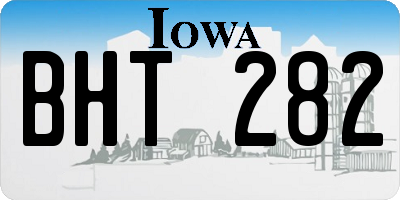 IA license plate BHT282