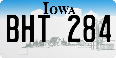 IA license plate BHT284