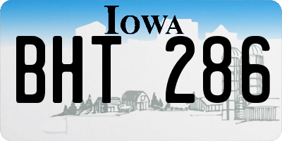 IA license plate BHT286