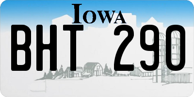 IA license plate BHT290