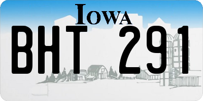 IA license plate BHT291