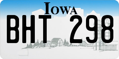 IA license plate BHT298
