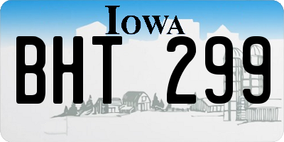 IA license plate BHT299