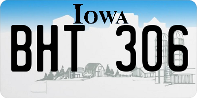IA license plate BHT306