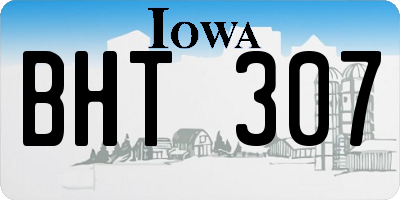 IA license plate BHT307