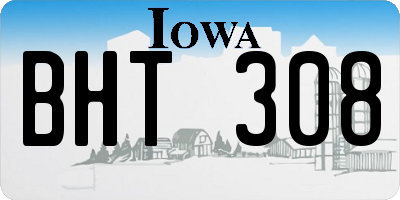 IA license plate BHT308