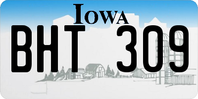 IA license plate BHT309